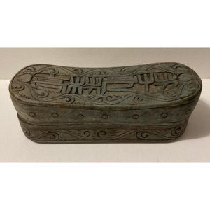 chinese pillow box Marble 19th Century